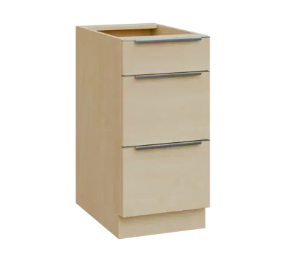 SIS - 4Z33 spodní skříňka, 3-zásuvková, 870x400x600, bříza světlá